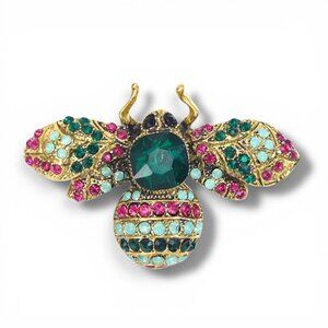 Multi-Color Beetle Brooch